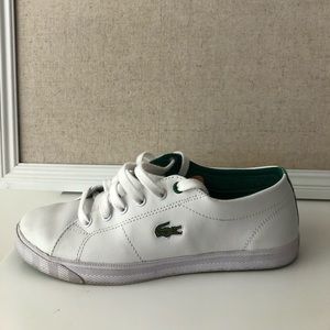 Lacoste white leather sneakers